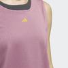 Adidas Логотип сетчатый дышащий круглый вырез без рукавов жилет женский топ розовый IJ5243