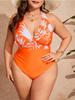 2025 Plus Solid Swimsuit One Piece Large Size Swimwear Women Green One Piece Beachwear Bathers Bathing Swimming Swimsuit Female