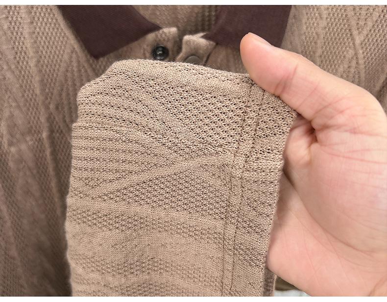 Мужской летний вязаный свитер с коротким рукавом в корейском стиле с жаккардовой вышивкой, 2025