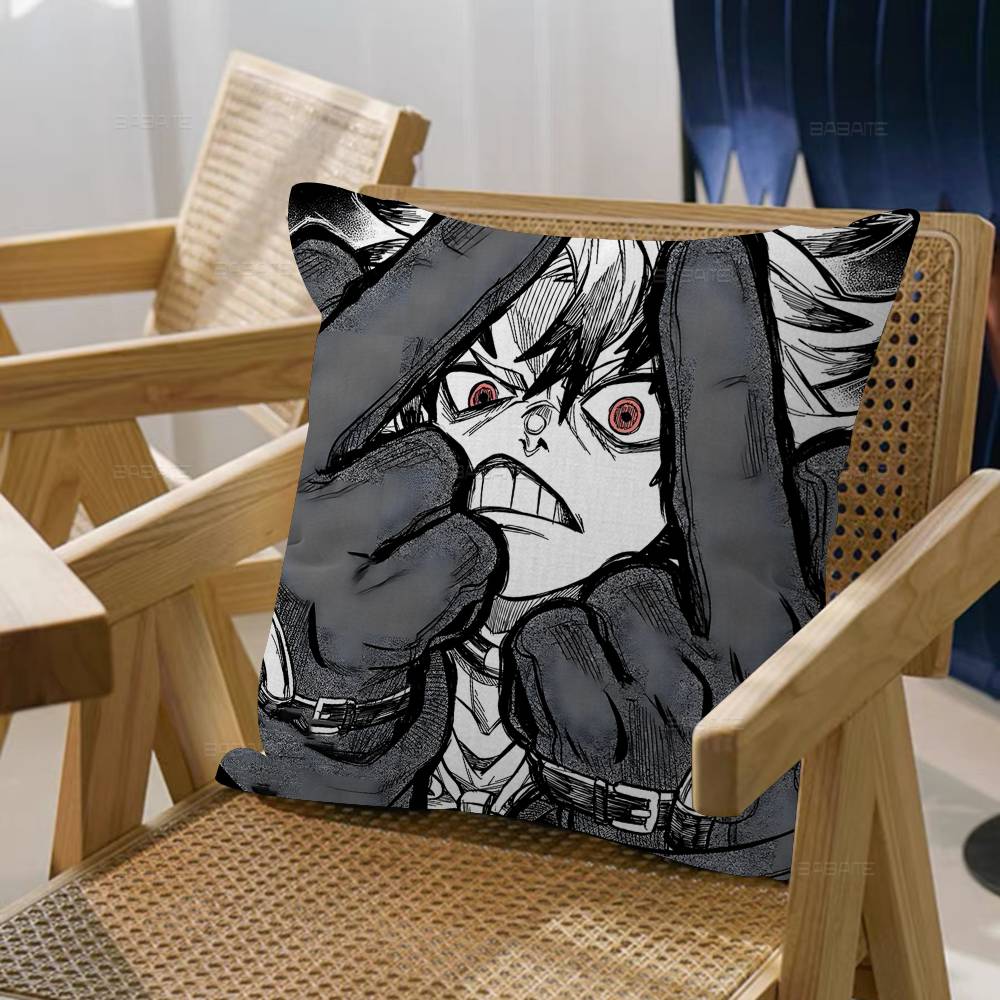 GGachiakuta Pillow Covers Cartoon Sofa Decorative Home Doublesided Printing Short Plush Cute Cushion Cover