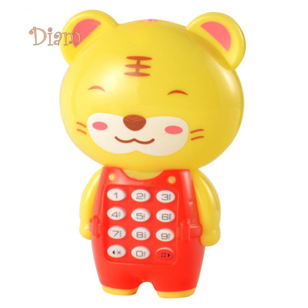 OBS Toy Product Cartoon Frog Animal LED Music Mobile Phone with Lanyard Educational Kids