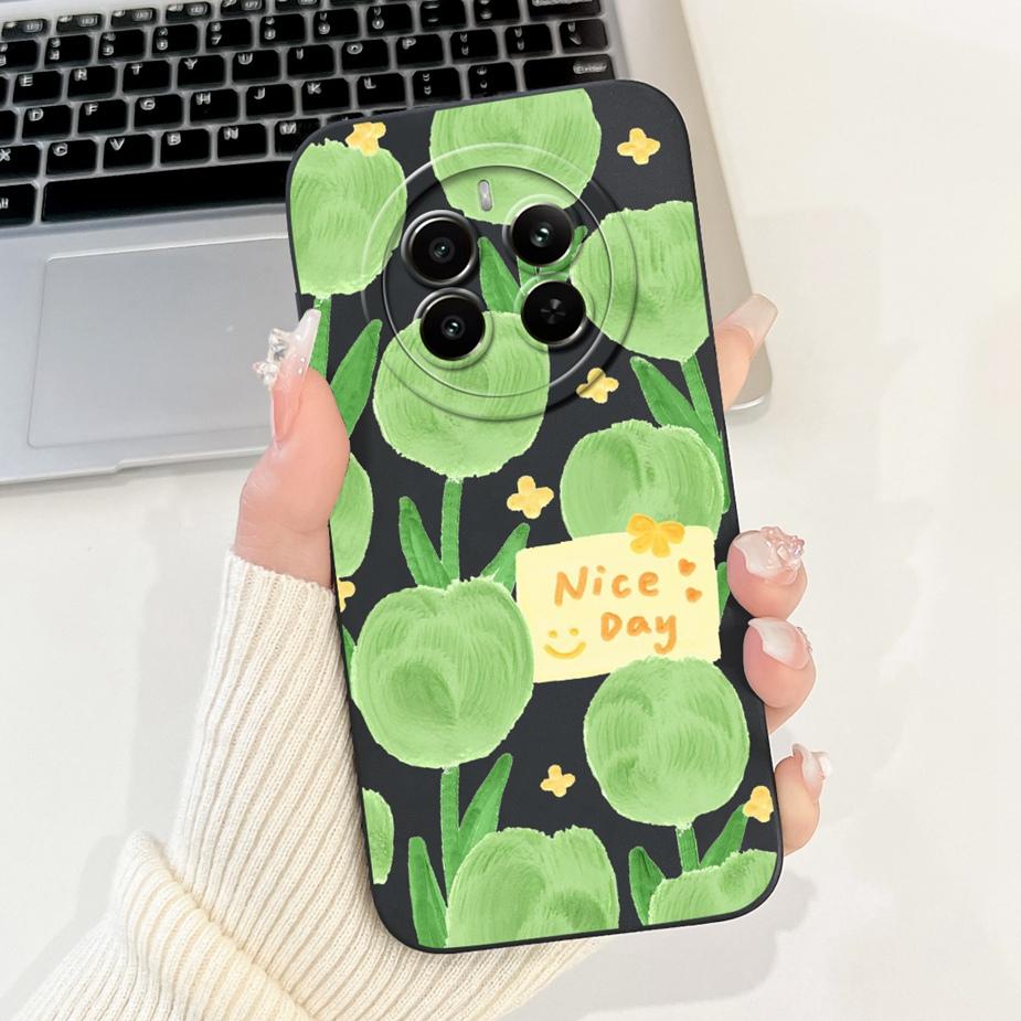 For Realme 12 Plus Case RMX3867 Stylish Candy Painted Cover Soft TPU Matte Phone Case For Realme 12 Pro Plus Realme12 Pro + Bags