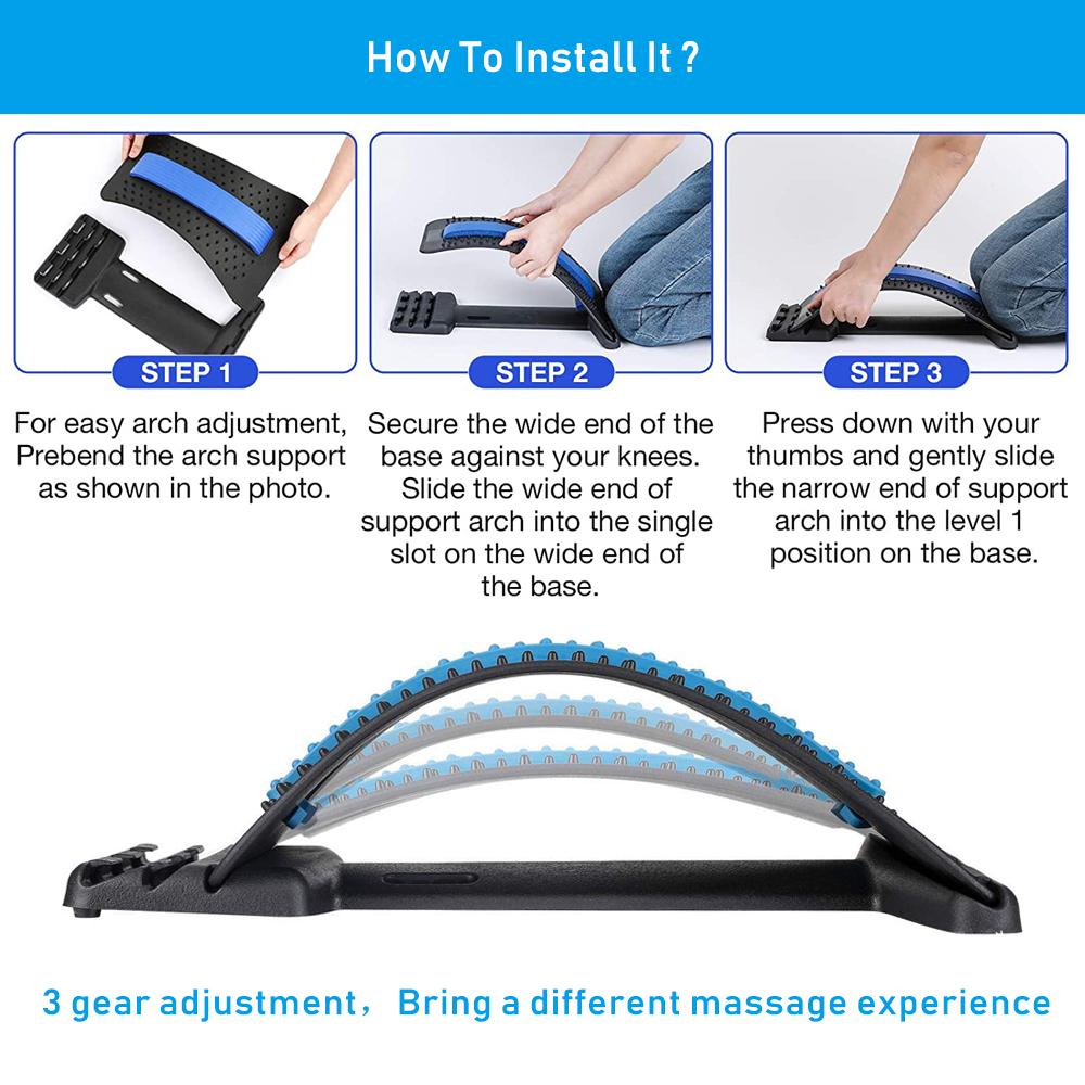 Lumbar Massager, Relax The Body ,Back Cracker Back Pain Relief,Lumbar Support Stretcher