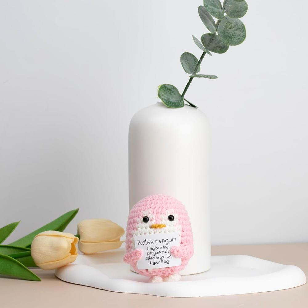 Милая кукла-пингвин эмодзи креативные вязаные куклы ручной работы позитивная энергия эмоциональные игрушки подарки на день рождения праздник