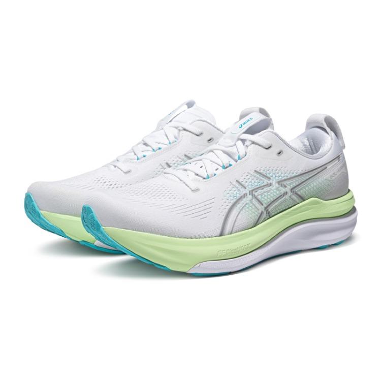 Asics Кроссовки для бега Gel-Kayano 33 Wide, удобные, дышащие, поддерживающие, с хорошим возвратом энергии, мужские, белые, 1011C227-100