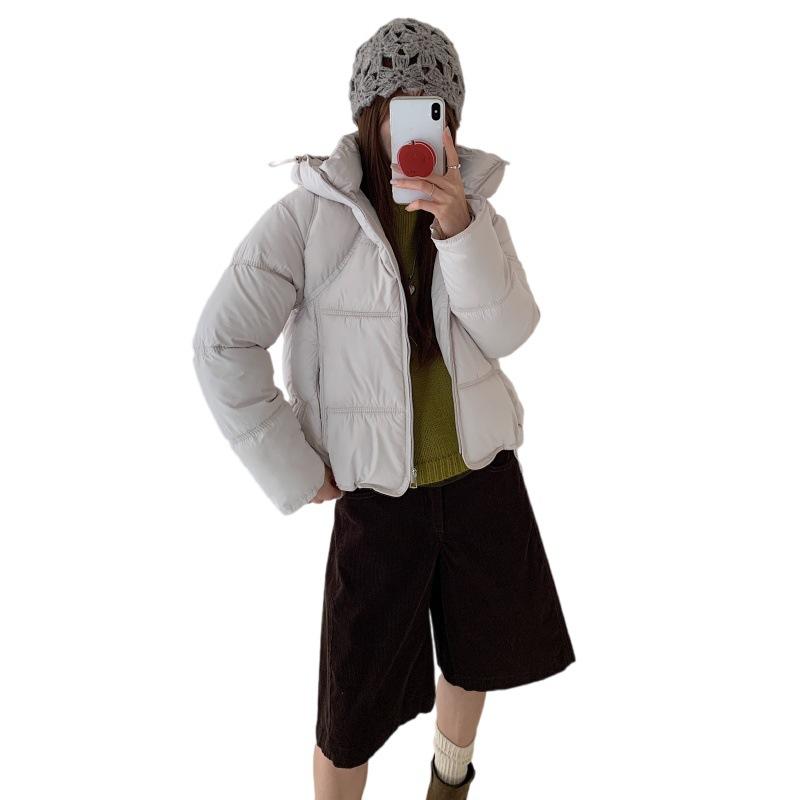 Winter New Women's Down Cotton Clothing Fashion Hooded Puff Bread Clothing Cotton Jacket