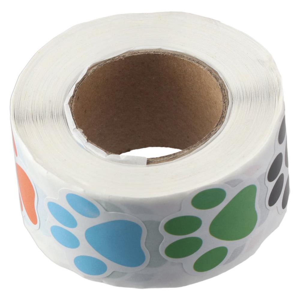 500 pcs Colorful/Black Dog Paw Sticker Dog Paw Hand Account Stickers Pet Dog Paw Sticker Children