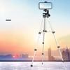 3110 Aluminum Alloy Silver Tripod for Mobile Phone Live Broadcasting, Fishing, and Thermometer Setup