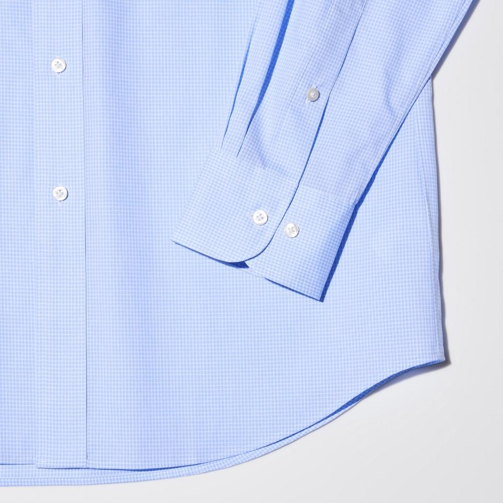 Uniqlo Easy Care Regular Fit Check Shirt  Long Sleeve Button Down Collar  B