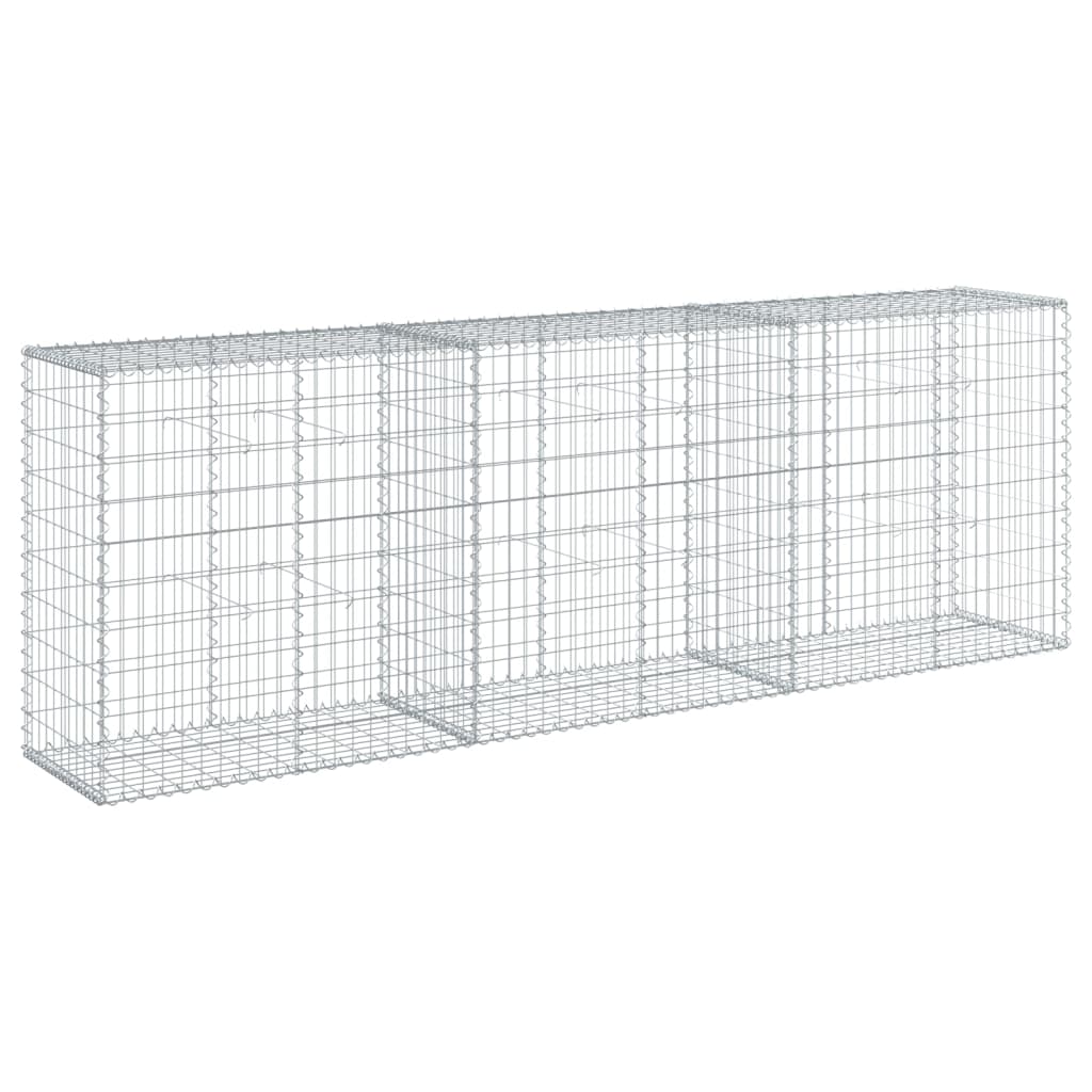 Gabion with Lid 300 x 50 x 100 cm Galvanized Iron