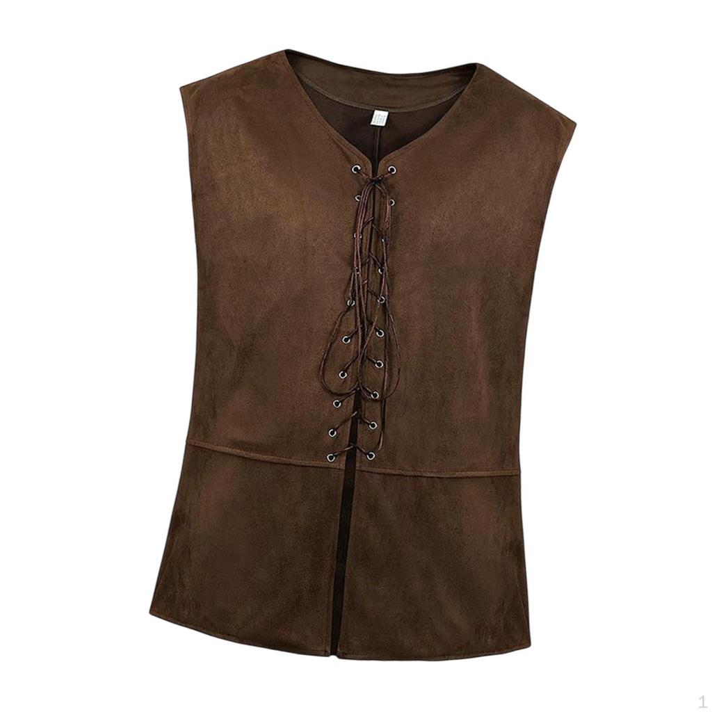 Мужской средневековый жилет со шнуровкой Gaiat для стимпанк-вечеринки, пиратского фестиваля