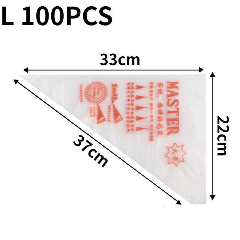 50/100PCS Disposable Pastry Bag Piping Bag Fondant Cream Squeeze Cream Bag Cake Decorating Nozzle Bakery Bakeware Kitchen Tools