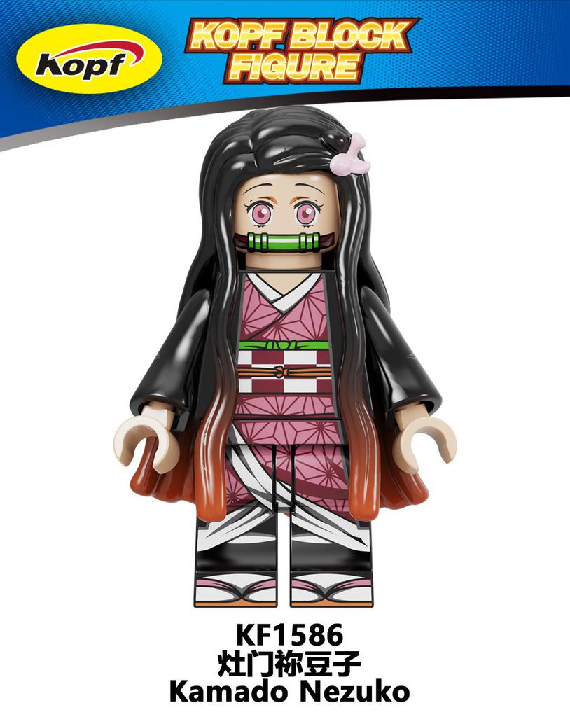 Kf6146 Ghost Exterminating Blade Building Block Miniature Small Particles Spliced Toy Bags Can Be Selected