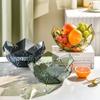 Creative Transparent Fruit Plate Plastic Home Living Room Coffee Table Fruit Snack Tray Light Luxury Simplicity Candy Storage