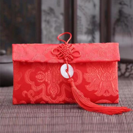 Красный конверт из искусственного шелка, китайская свадьба, красный карман, счастливые деньги, карта Hongbao, наличные