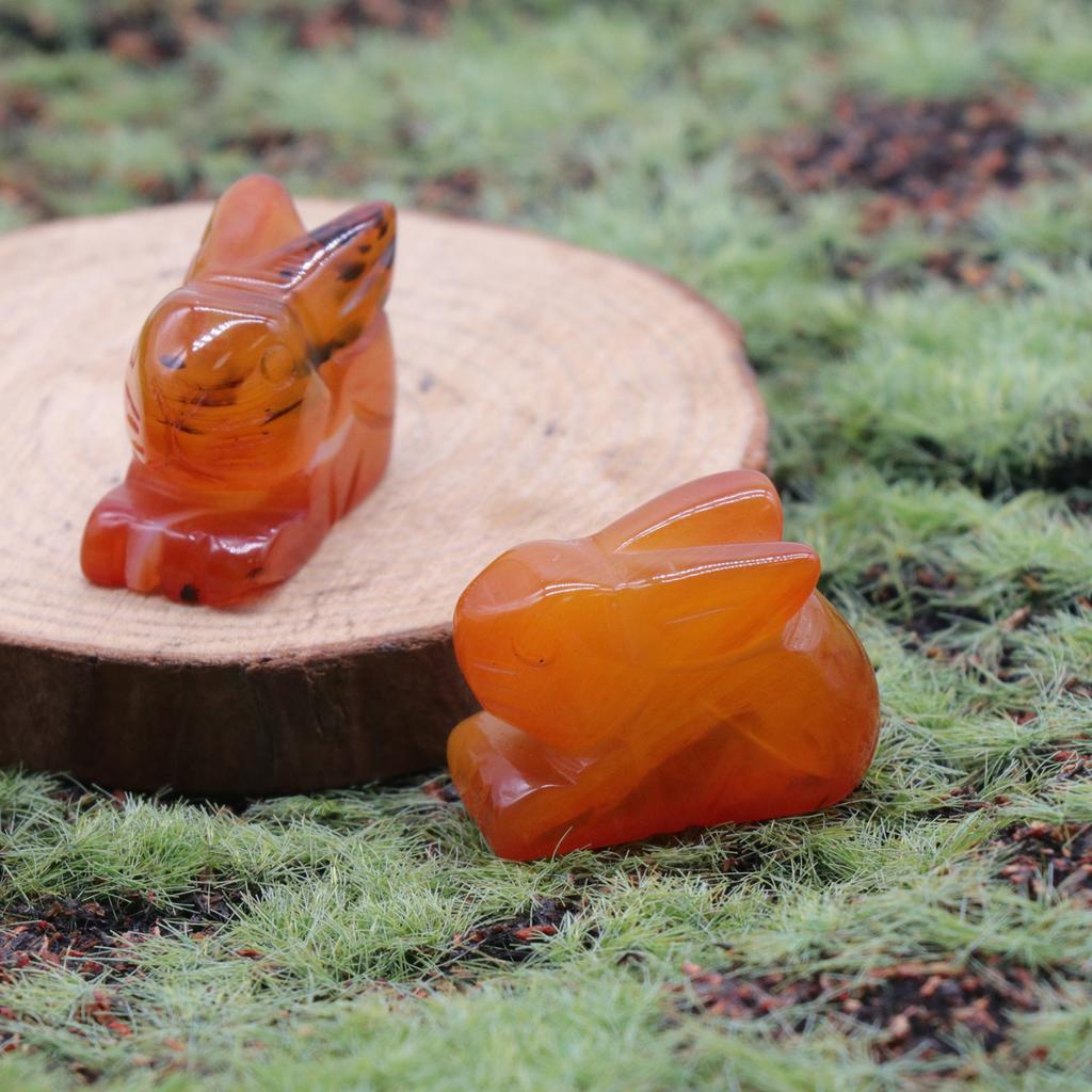 Статуя кролика из натуральных камней, резные фигурки животных, целебные кристаллы, декор для комнаты, драгоценный камень, брелок для рукоделия