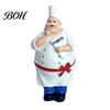 Resin Fridge Magnet Cartoon Fat Chef Magnet, Hand-painted 3D Refrigerator Picture Photo Holder for Home Office Kitchen Decoration Accessory
