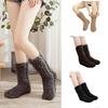 Warm Fluffy Socks Winter Thickened Fuzzy Socks with Elastic Cuffs Solid Color Cozy Sleeping