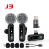 J3 Wireless Lavalier Microphone: Outdoor, Mobile, Live Recording, Noise-Reducing, Compact for Interviews.