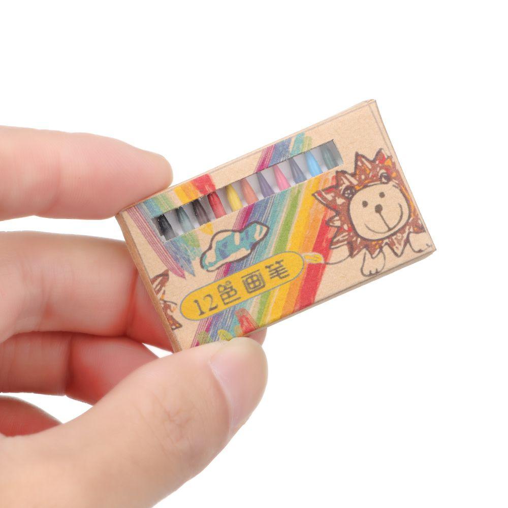 Сцена Модель Кукла Красочная Кукла-Карандаш Декорация Кукольного Домика Миниатюрные Цветные Карандаши Куклы Аксессуары