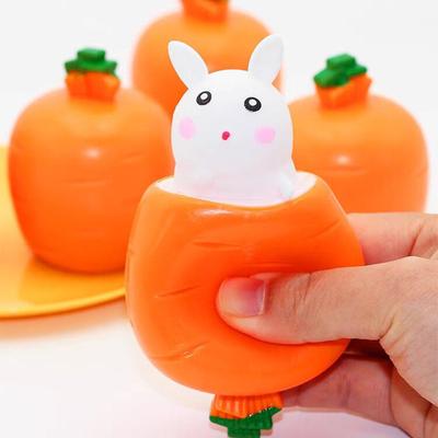 2 шт. пасхальный морковный кролик, телескопические игрушки, детская игрушка-зажим в виде редиски, музыкальная игрушка, креативные подарки для снятия стресса