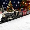 Kids Electric Train Toy Kit with Track Accessories Toddlers Boys Girls Educational DIY Track Building Christmas Mini Classical Train Toy with