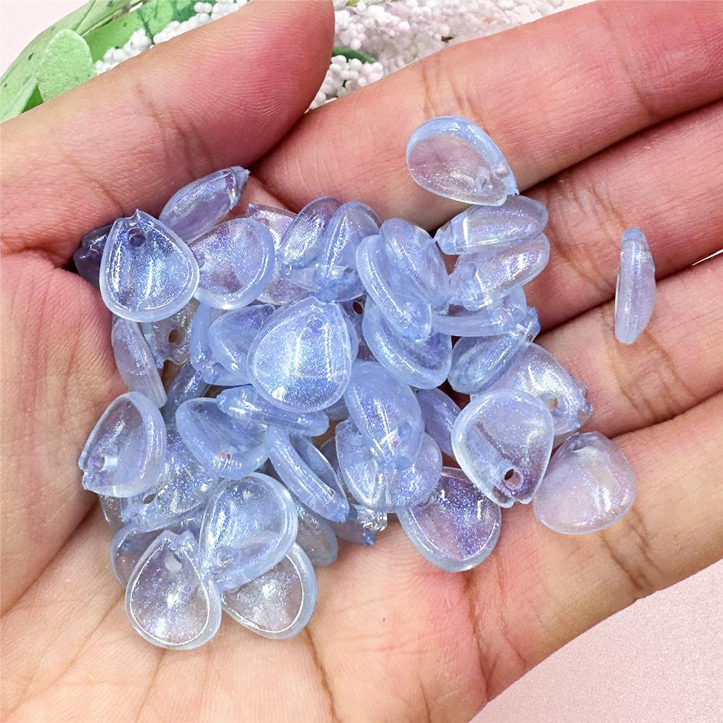Necklace Jewelry Making DIY Earrings Jewelry Accessories 100PCS Petal Bracelets Fashion 10.8*12.2mm Water Drop Acrylic Loose Beads