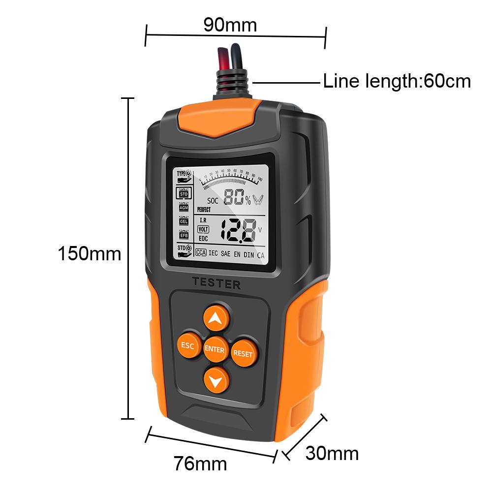 12V 24V Auto Diagnostic Tools Battery Analyzer Car Battery Tester Digital Cranking Charging Tool For Wet/GEL/Lead-acid Battery