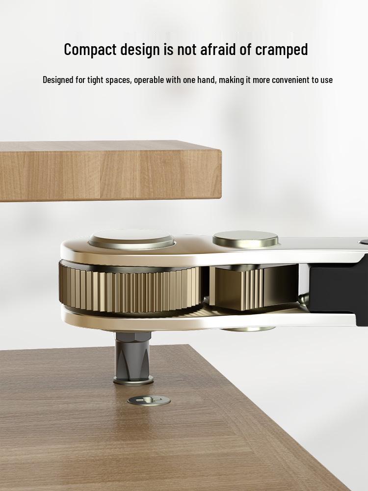 Dual-Action Ratchet Right-Angle Screwdriver Set with Short Phillips & Slotted Bits