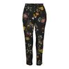 Black Carrot Pants with Colorful Floral Print Woman
