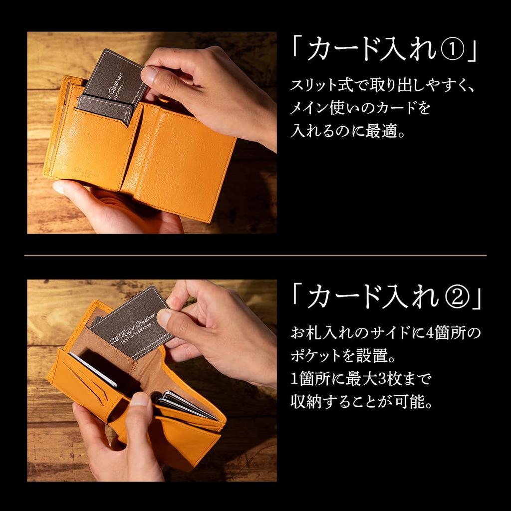 [Dom Teporna] Men's Bi-fold Wallet, Smart Italian Leather, Soft Genuine Leather, Multiple Pockets, Small, Compact, Slim, Business, Navy