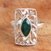 Изумрудное кольцо, созданное в лаборатории, ювелирные изделия ручной работы, серебро 925 пробы, серебряное кольцо, подарки для нее