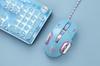 ZIYOU LANG Wired Punk Keyboard Mouse Set with Mechanical Keyboard Knob Retro Round Keycap Typewriter Blue Axis 104 Keys Full Key Wired Gaming Mouse