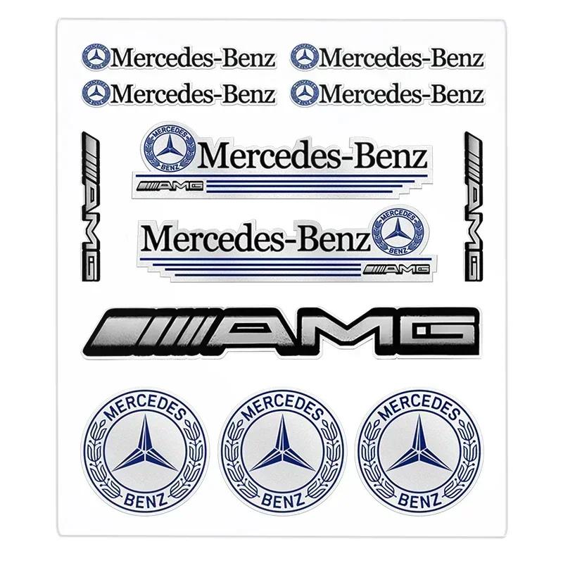 1 комплект Значок-наклейка на автомобиль Декор автомобиля Наклейка Для Mercedes Benz W204 W124 W201 W202 W212 W220 W205 GLA CLA Автомобильные аксессуары гаджеты