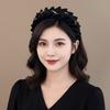 Cloth Women Hair Hoop Wide Wrinkle Headband Fashion Black Hairband  Women