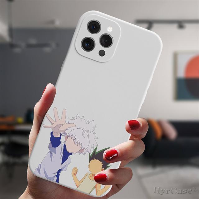 Для Iphone 13 11 12 14 Pro Max Mini Xs Xr 14plus белый чехол аниме Hunter X Hunter Killua Hisoka силиконовый защитный чехол