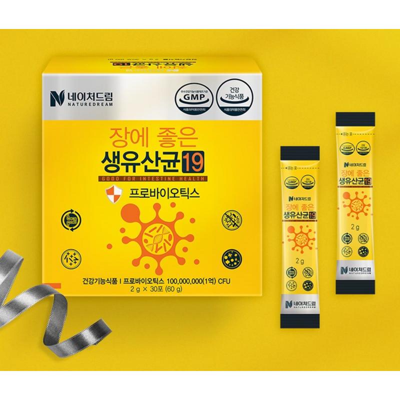 Живые молочнокислые бактерии Nature Dream 19, полезные для кишечника, 30 шт., 60 г, 1 шт.