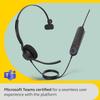 Jabra Engage 40 Wired Mono Inline Call Noise MS Team Compatible with Other Black Headset, Control, Cancellation, 2-Mic Technology, Ultra-Light Design,