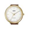 Citizen Q&Q Analog Waterproof Watch Synthetic Leather Band Brown