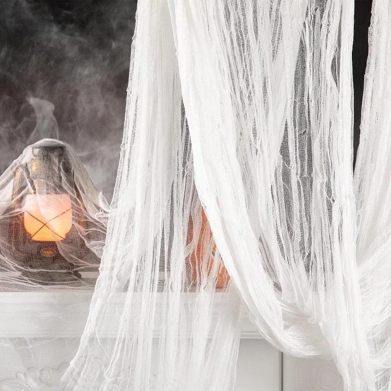 183*76см Ужас Хэллоуин Тканевое Украшение Жуткая Марлевая Ткань Страшный Реквизит для Дома с Привидениями Паутина Декор для Вечеринки на Хэллоуин