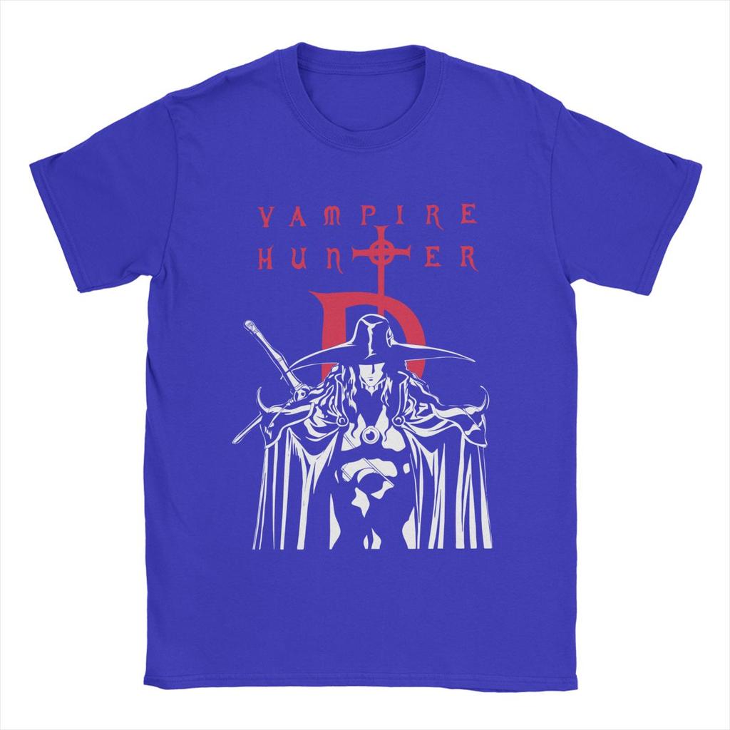 Мужские футболки Vampire Hunter D Hellsing Аниме Одежда из чистого хлопка Смешные футболки с коротким рукавом и круглым вырезом Идея для подарка Футболки