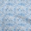 Cotton Poplin Blue Fabric Abstract Floral Diy Clothing Quilting Fabric Print Fabric By Yard 42 Inch