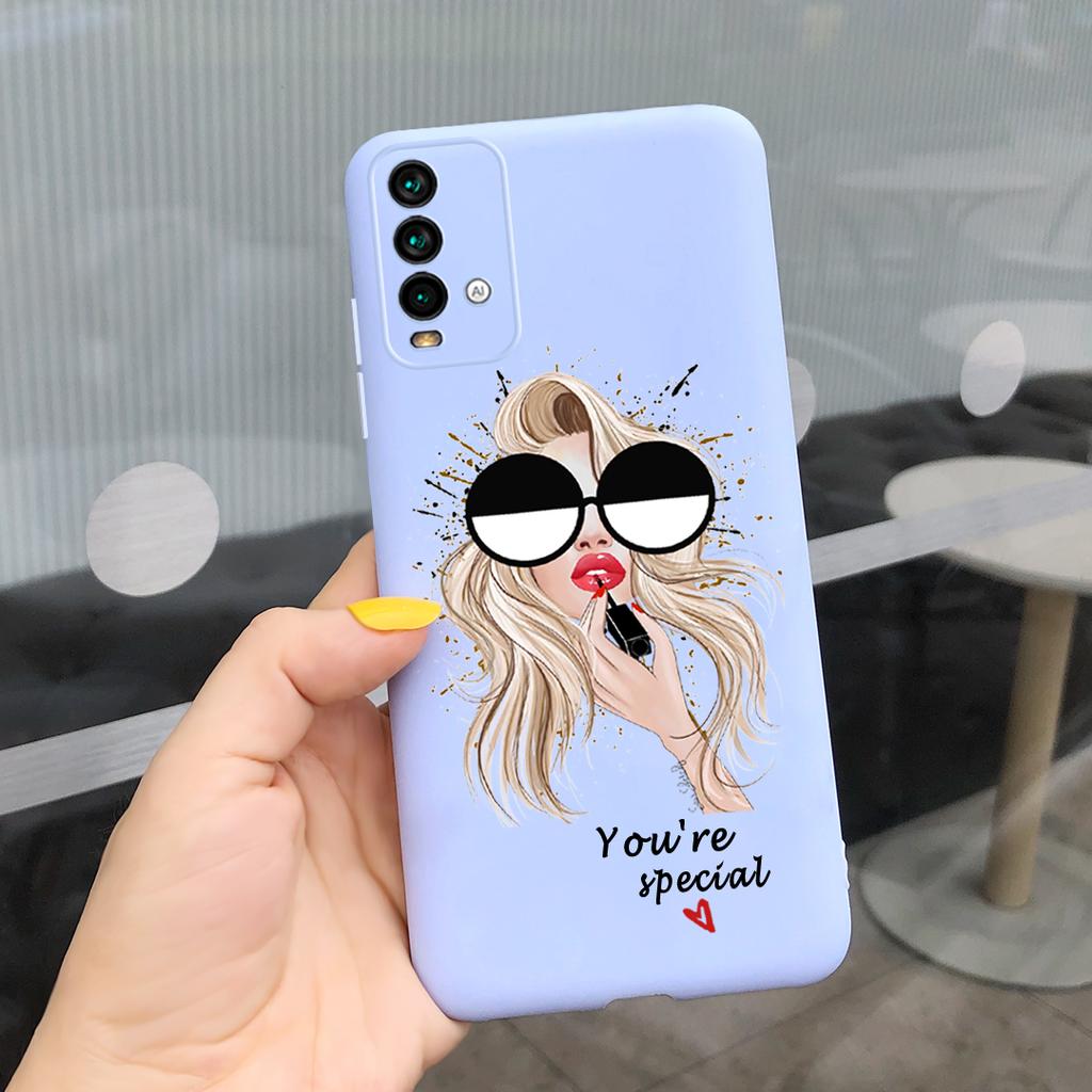 Case For Xiaomi Redmi 9T Case on Redmi 9T Soft Silicone Back Cover Funda For Xiaomi Redmi 9T Candy Color TPU Bumper Cute Cases