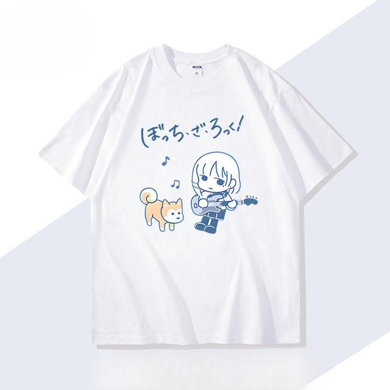 Bocchi The Rock Tshirt Vintage Loose Oversized Unisex Print Tshirts Unisex Unisex Clothing Summer Short Sleeve Neutral Short Soft