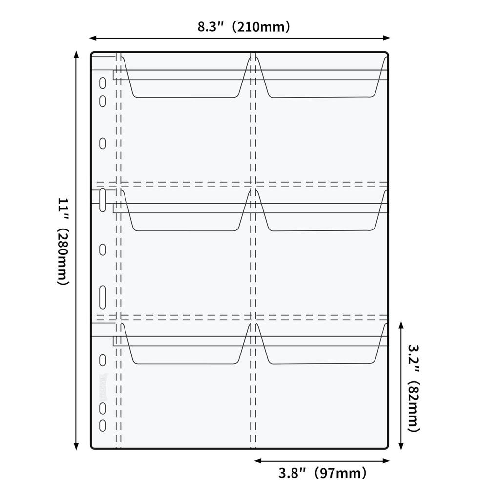 10 шт. 6/9-дырочные внутренние листы для альбома для монет, сменные листы, материал ПВХ, для защиты от пыли, отпечатков пальцев, для демонстрации коллекции