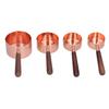 4pcs Rose Gold Measuring Cup with Scale Stainless Steel Measuring Spoon for Home KitchenLarge