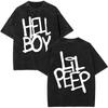 Стирка Винтаж Рэпер Lil Peep Двусторонний Принт Футболки Унисекс Женская Мода Хип-Хоп Оверсайз Короткий Рукав Футболка Уличная Одежда