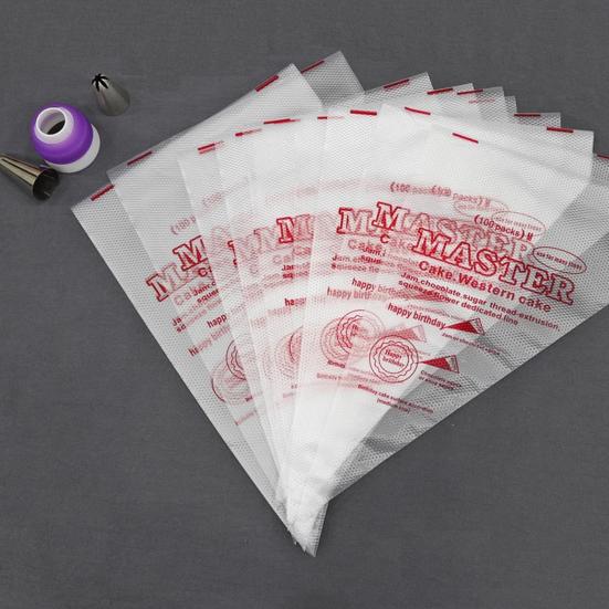 100 Pcs Pastry Bags Food Grade Disposable Piping Bags Transparent Leakproof No Odor Frosting Cakes Cookies Decoration Icing Piping Bags