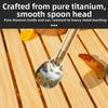 Portable Titanium Spoon Fork Picnic Utensils Spoon Fork  Outdoor Travel Tableware Supplies