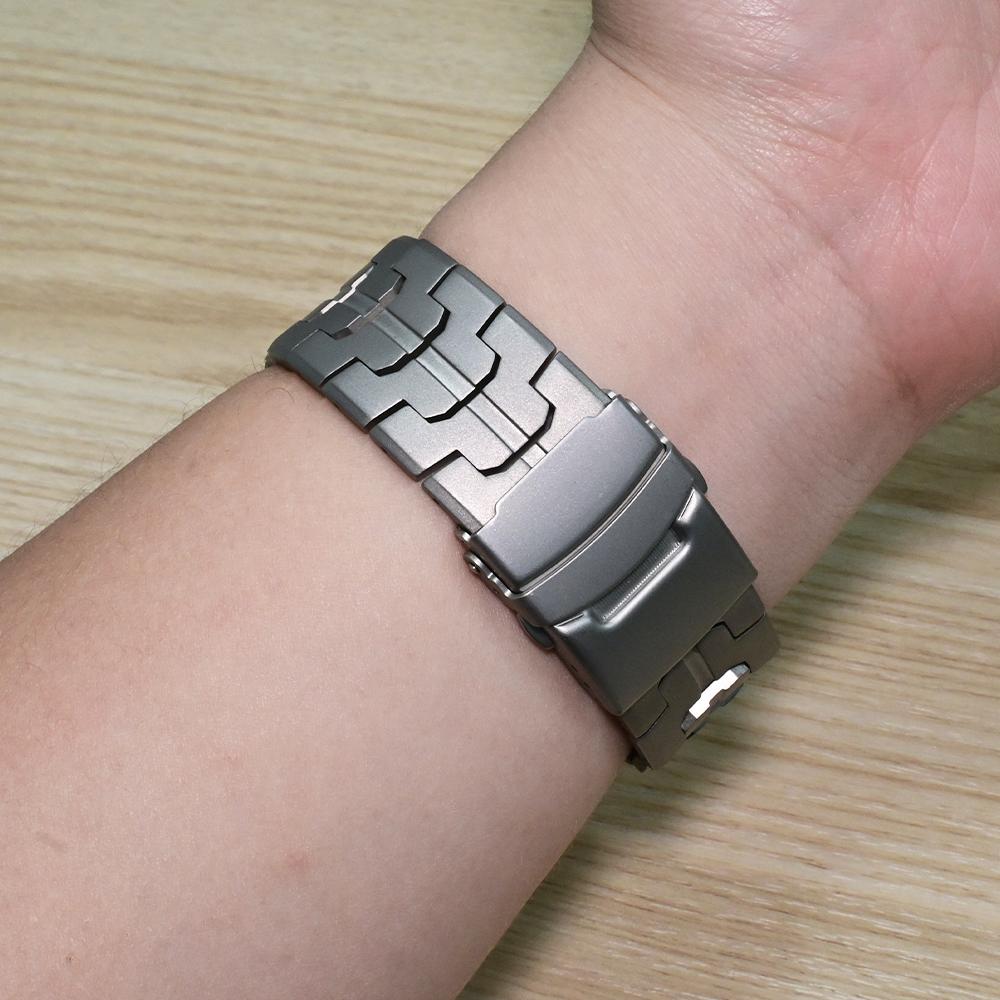 Титановый ремешок для Apple Watch Series 10 46мм Ultra 49мм Браслет звеньевой из титана Люкс для Iwatch 9 8 7 6 5 45мм 44мм
